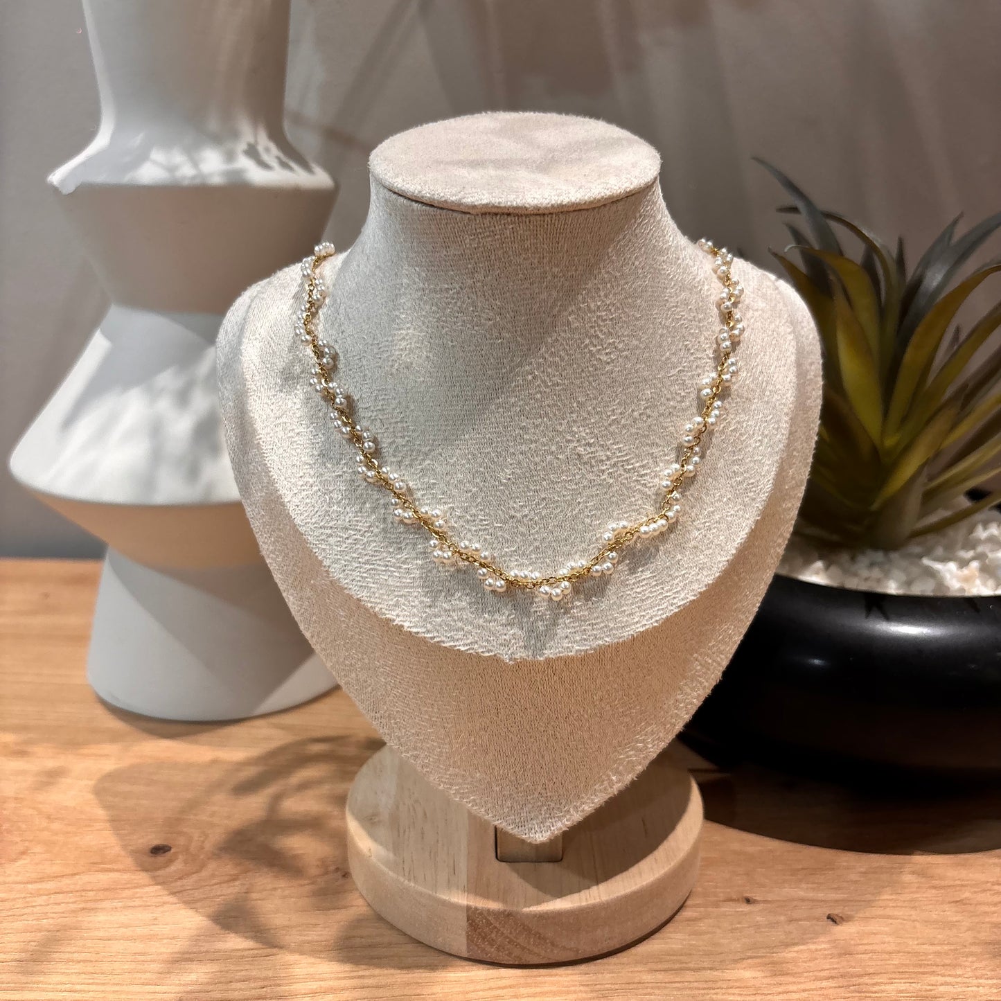 Collier torsade de perles