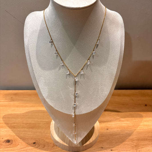 Collier chute de cristal